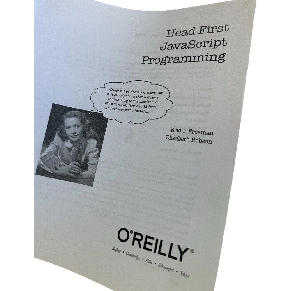 Head First JavaScript Programming O’Reilly Freeman Robson Paperback Book - Picture 2 of 5